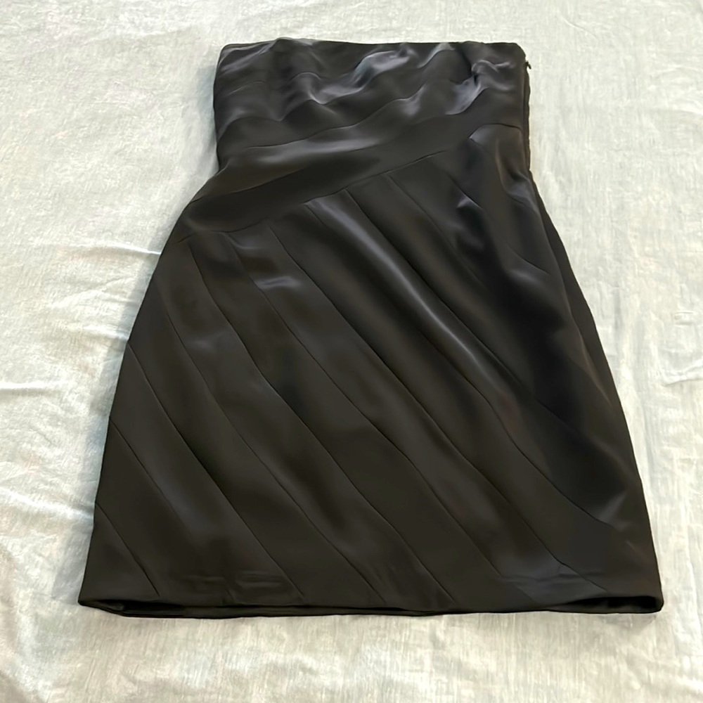 Women’s strapless black dress size 8 with side zipper